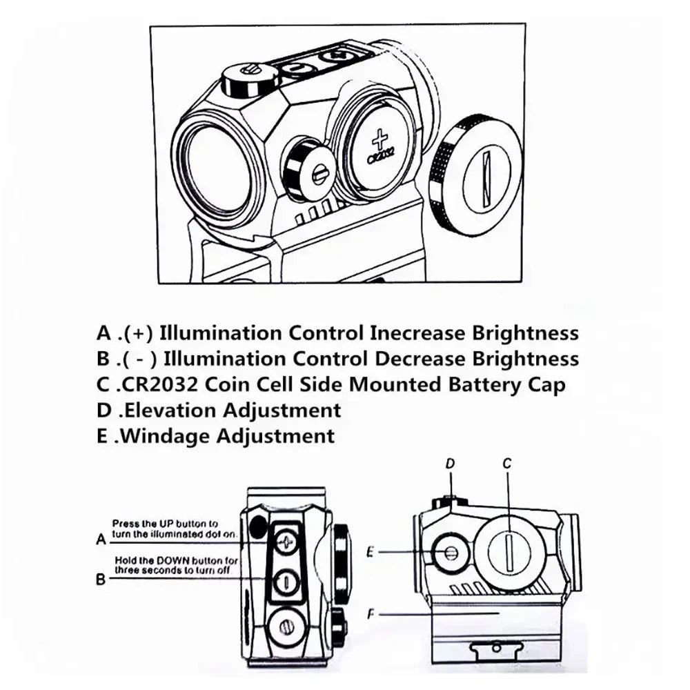 Bestsight Red Dot Sight Motion Awake 2 MOA Scope Riser