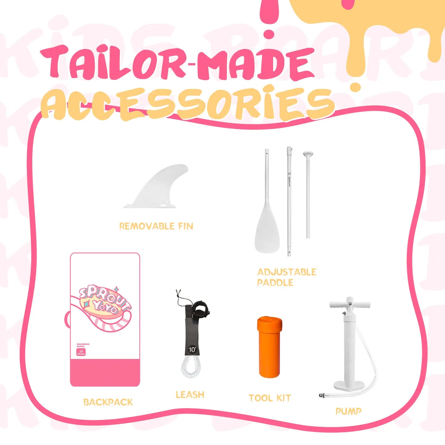 Spatium Kids Stand Up Paddle Board With Inflatable SUP Accessories