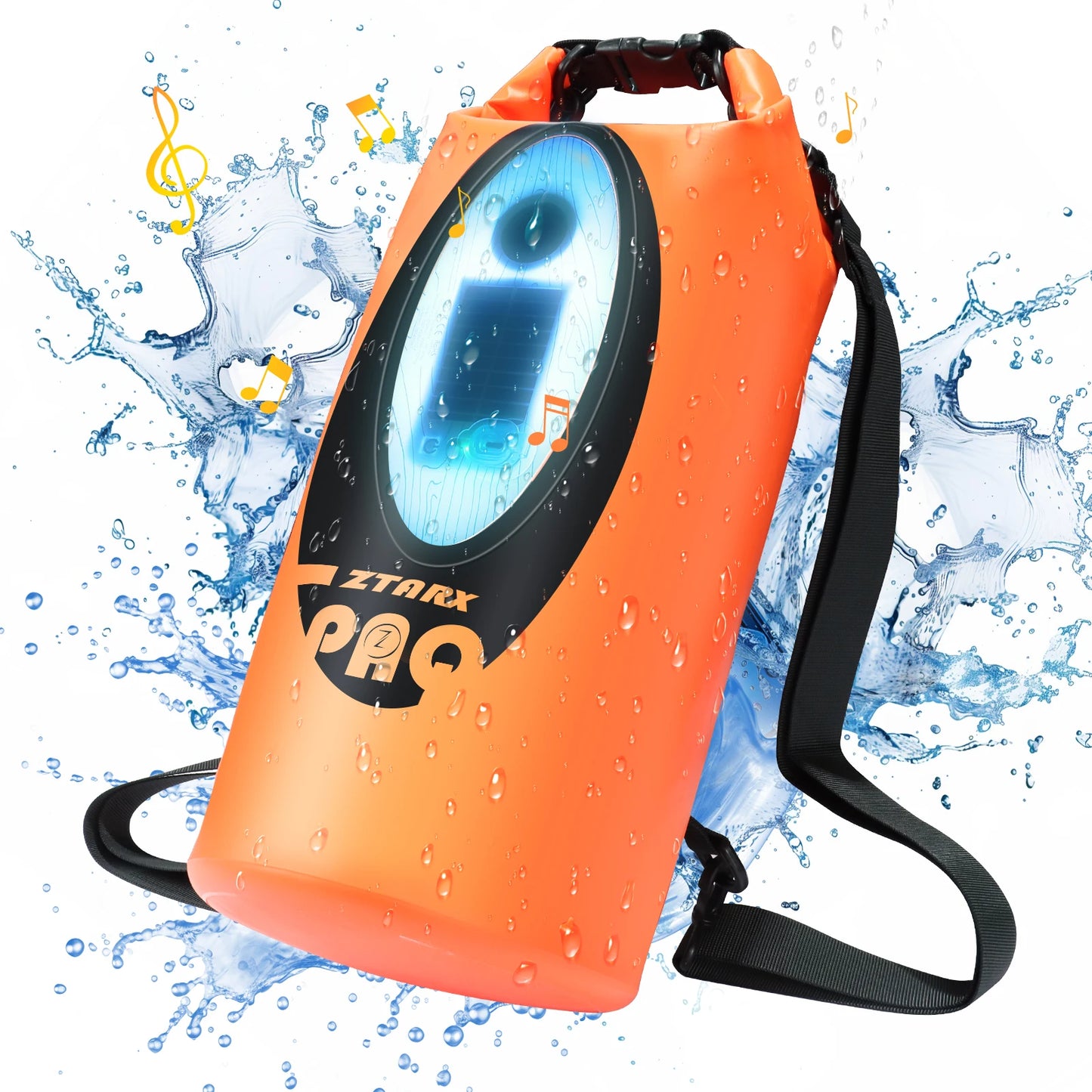 SELORSS Solar Battery Powered Waterproof Hiking Backpack With Bluetooth Speaker