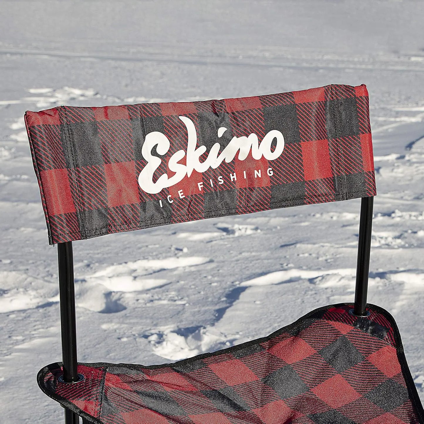 Foldable Ice Fishing Chair With Adjustable Height Alloy Steel Frame