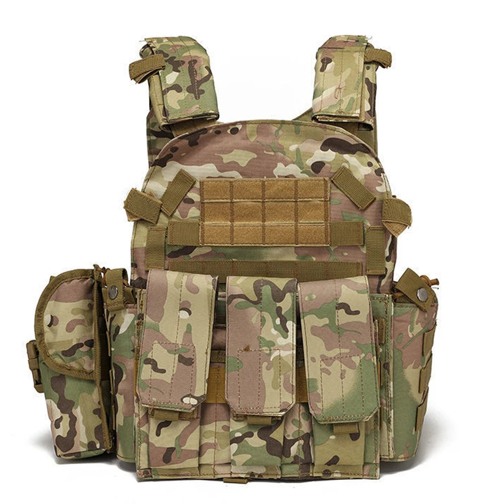NONECN Nylon Tactical MOLLE Vest Carrier Outdoor Airsoft Hunting