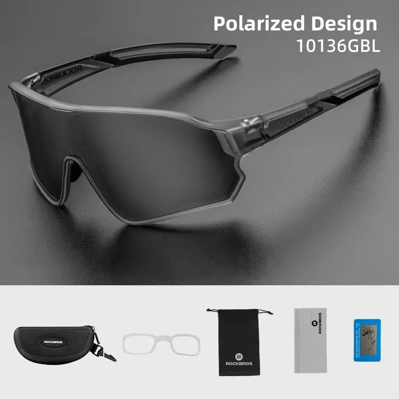 ROCKBROS Cycling Polarized Glasses UV400 Sport Bicycle Sunglasses Mtb Mountain Bike Eyewear Sunglasses Running Goggles