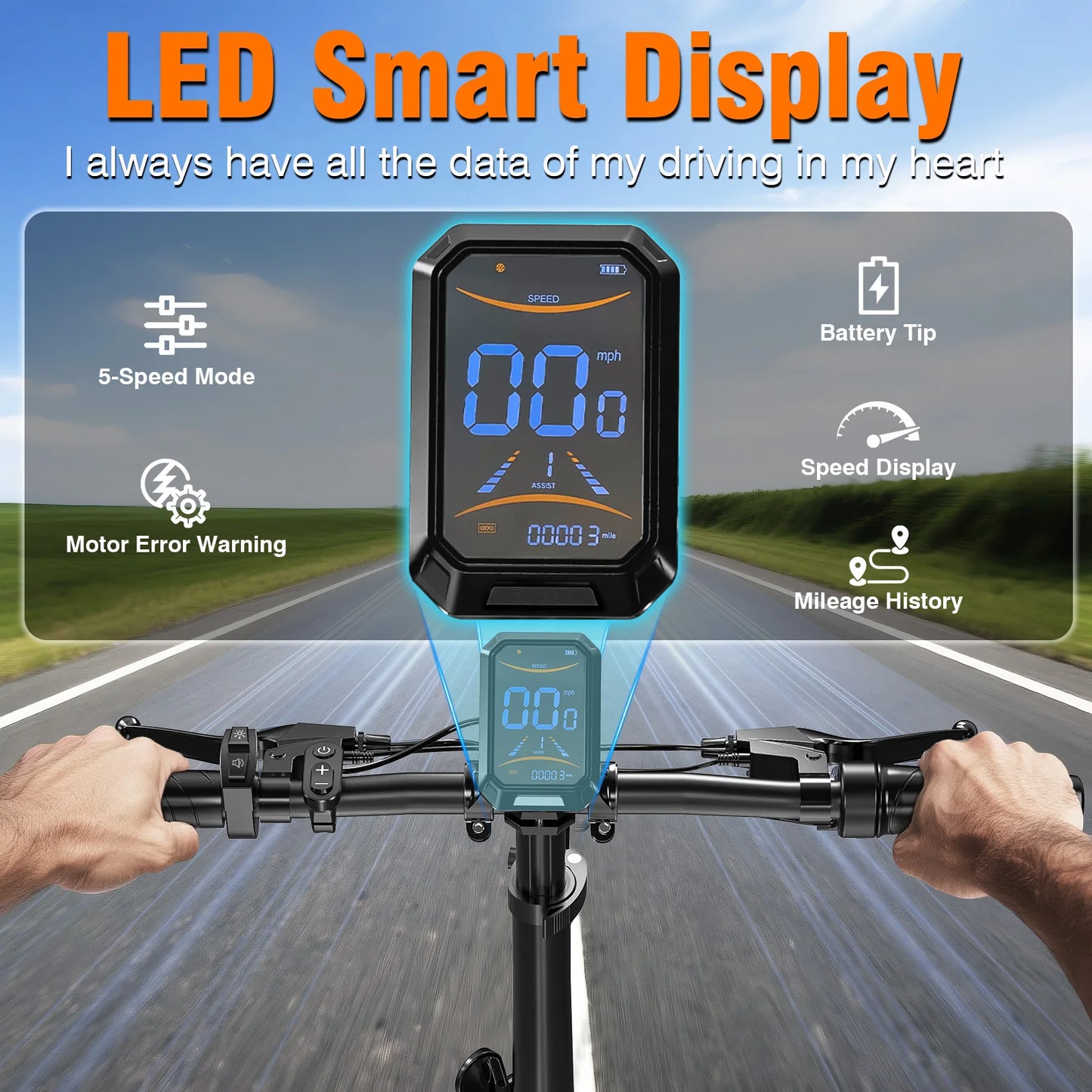 LELEKUAIFolded Electric Folding Bike 720W Peak 48V12Ah 20MPH Urban