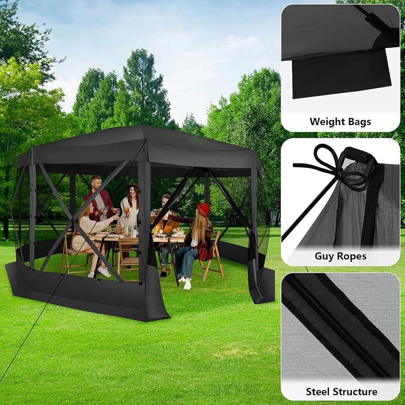 COBIZICN Pop Up Gazebo Canopy With Mosquito Netting Shelter