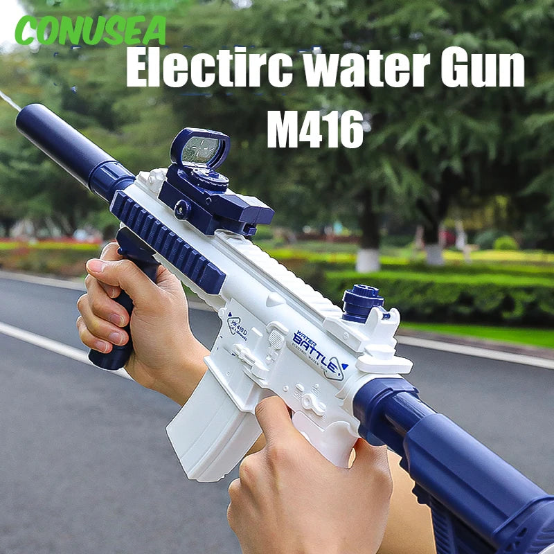 CONUSEA M416 Electric Water Gun Pistol Long Range Pool Toy
