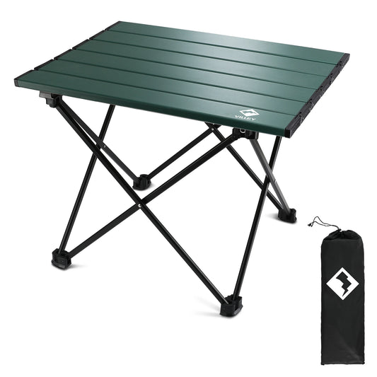 VILLEY Portable Camping Side Table Ultralight Aluminum Folding Table