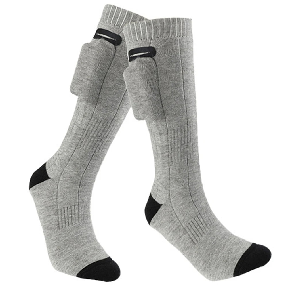 Electric Heated Socks Washable USB Rechargeable Heating Socks Winter Unisex 3 Modes Thermal Socks for Outdoor Skiing（NO Battery