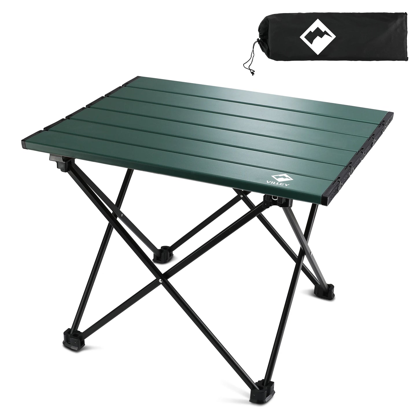 VILLEY Portable Camping Side Table Ultralight Aluminum Folding Table