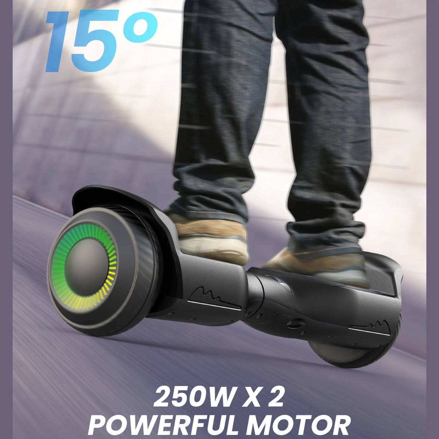 GYROORCE All Terrain Hoverboard With LED Lights And Bluetooth Speaker