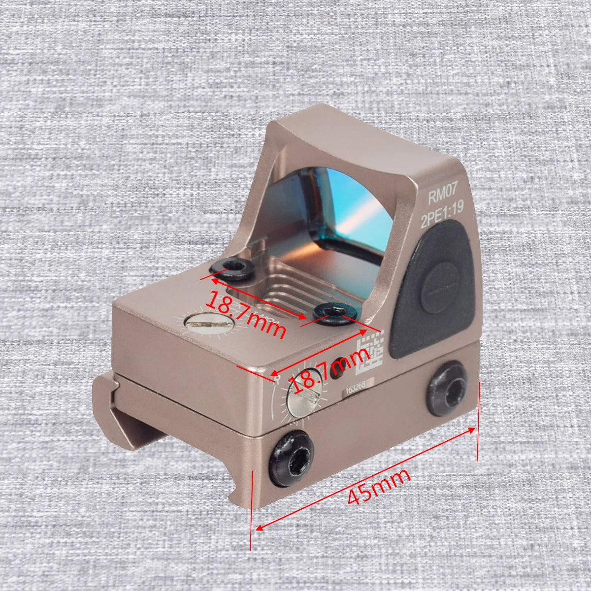Tactical RM S Red Dot Sight Collimator Reflex For G17 Scope Optics Riflescope Fit Airsoft Weapons 20mm Rail Hunting