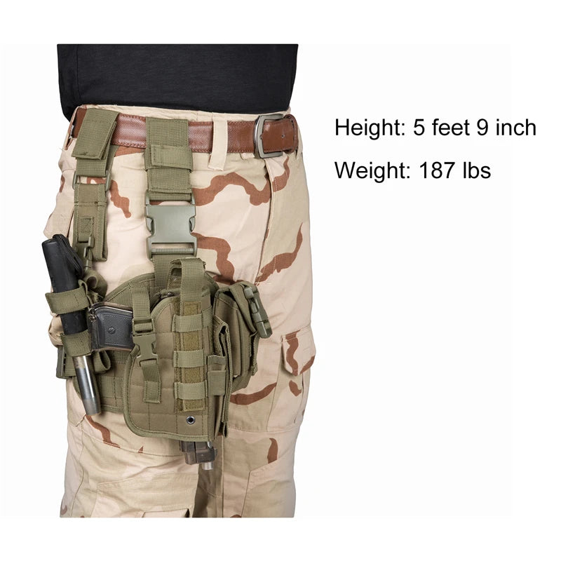 Tactical Leg Gun Holster Nylon Camouflage Right Hand