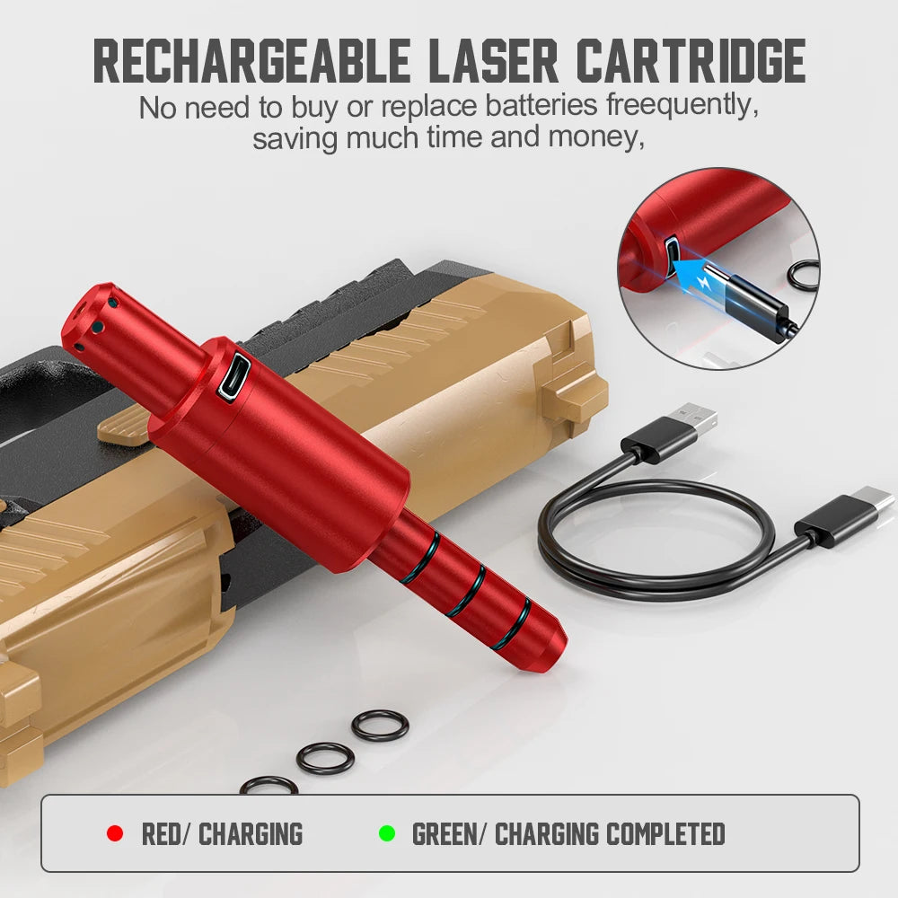 Laser Training Bullet with Magnetic Suction and Red Dot Features