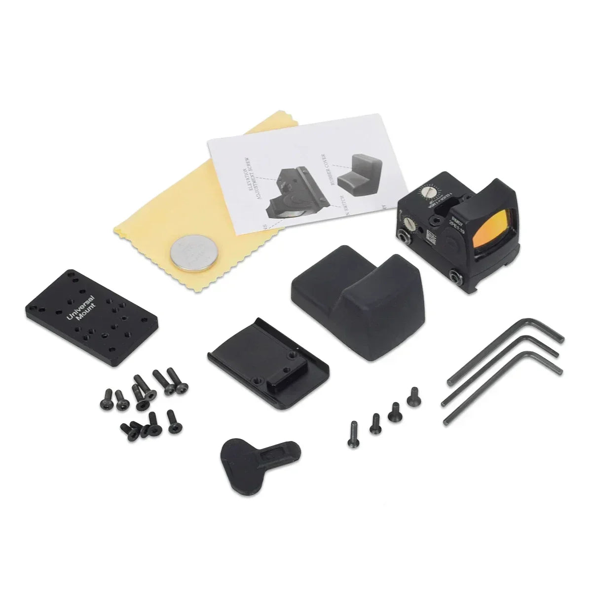 Tactical RM Red Dot Sight Reflex Scope Adjustable Aiming Optical Riflescope Fit 20mm Rail Airsoft Pistol G17 G19 AR15 M4 RM HD