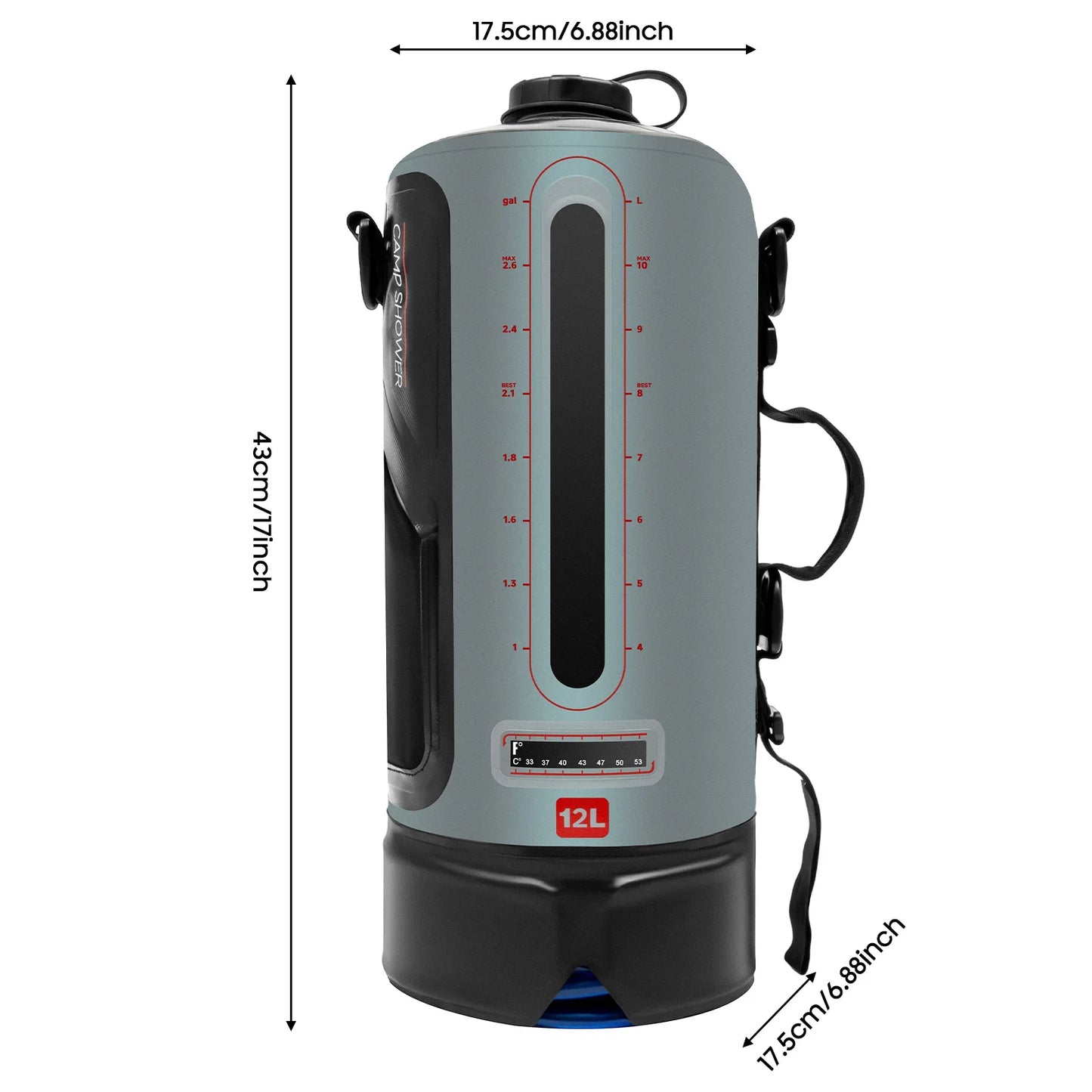 Camping Solar Shower With Pump Portable Garden Shower Bag