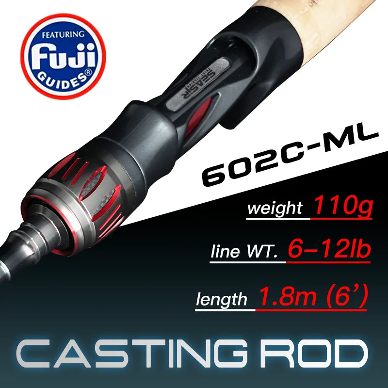 SeaSir Repeater Spinning Casting Rod Fuji O Guide Rings Carbon