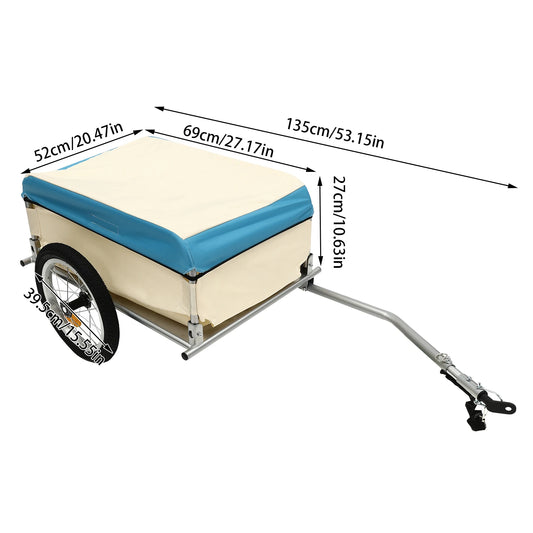 High-concerned Bicycle Cargo Trailer 50kg Load Aluminum Utility