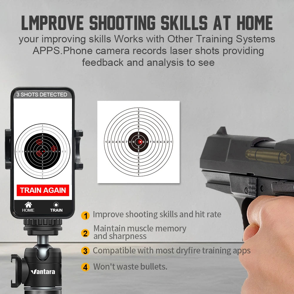 Red Dot Laser Training Cartridge Pistol Dry Fire Trainer