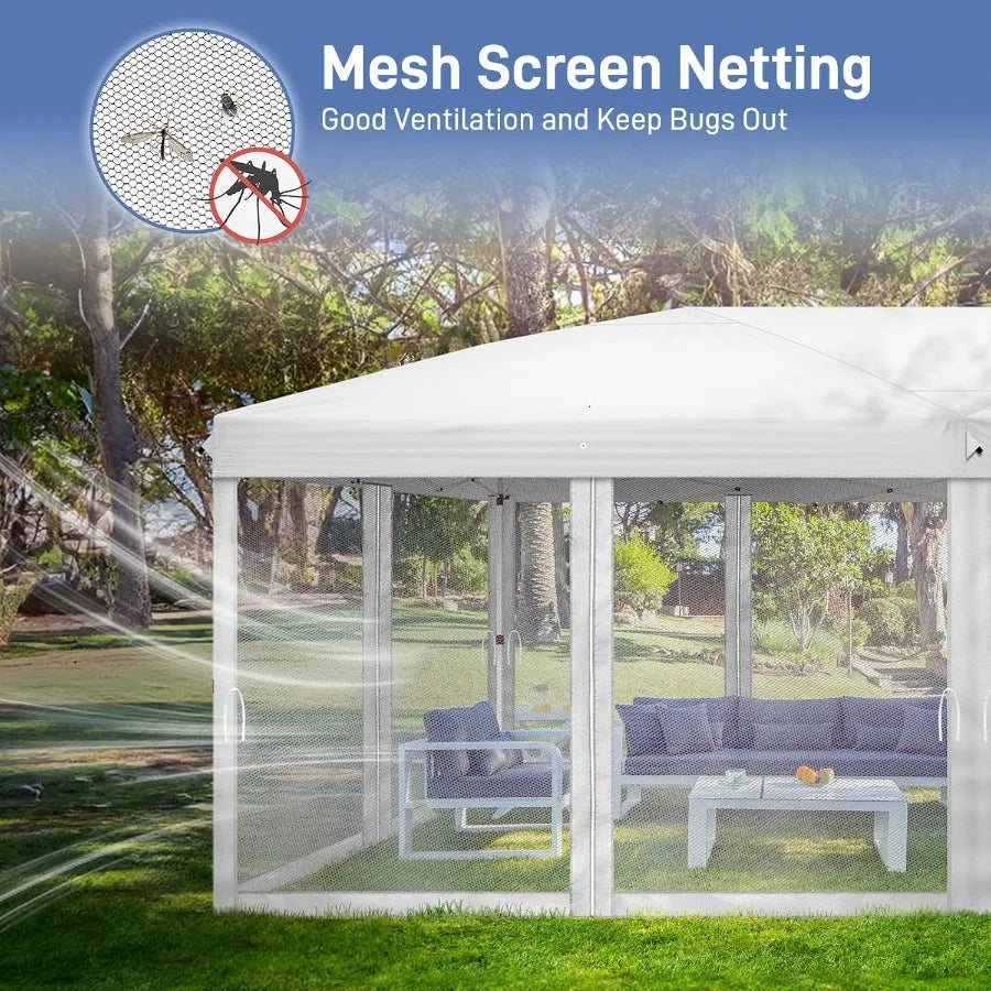 Sichuan Pop Up Canopy Gazebo With Sidewalls Netting Screens