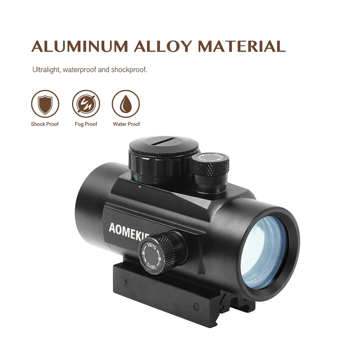 Airsoft Red Dot Sight Reflex Scope 1X Dual Rail Mount