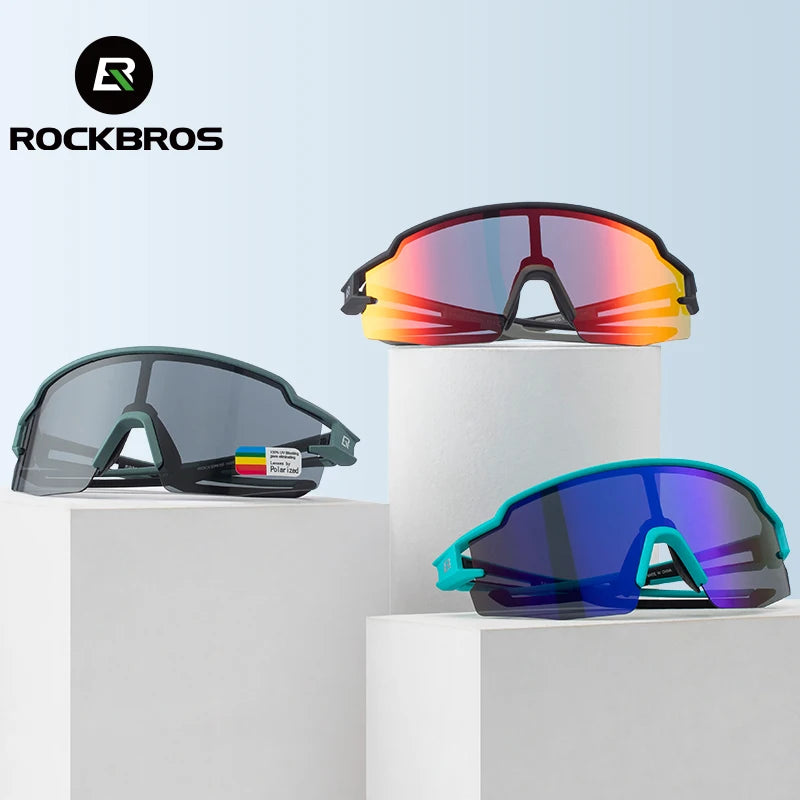 ROCKBROS Cycling Glasses Polarized UV400 Protection Bicycle Sunglasses Men Women Photochromic MTB Road Bicycle Goggles Eyewear
