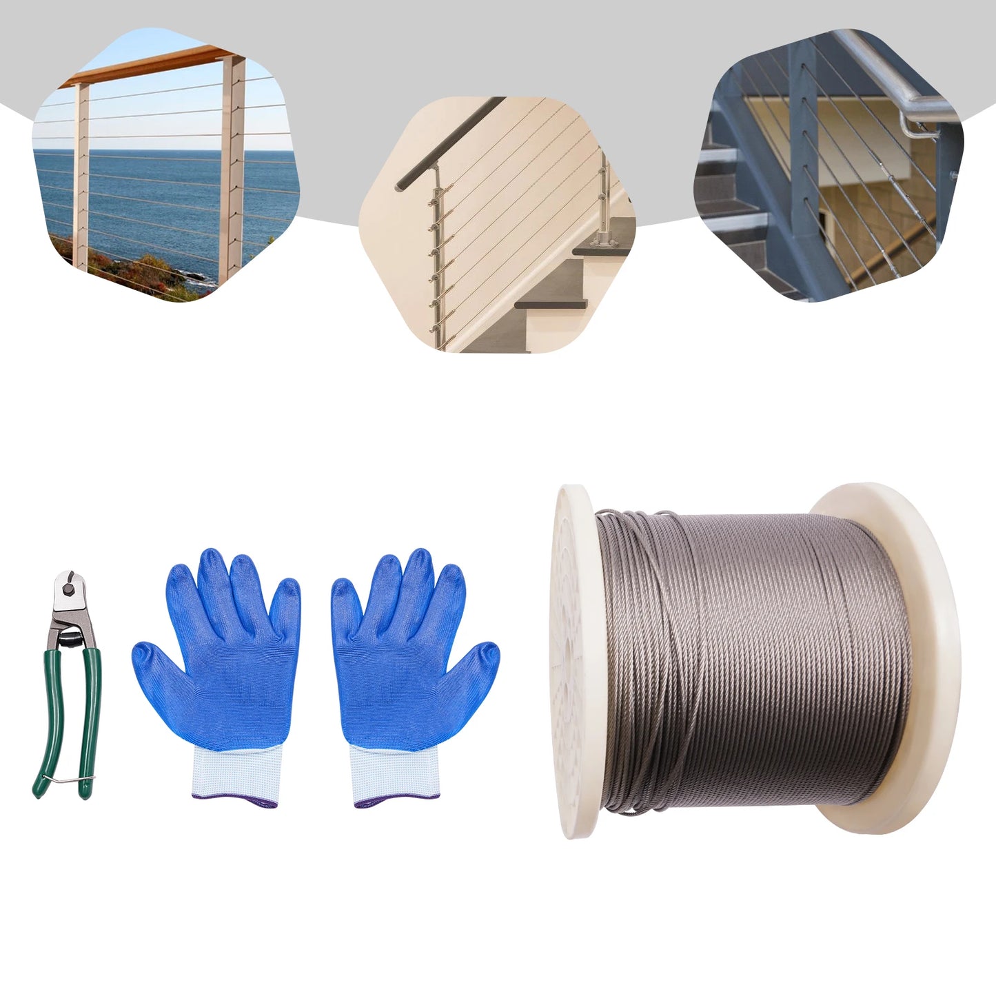 High-concerned 316 Stainless Steel Deck Railing Cable 7x7