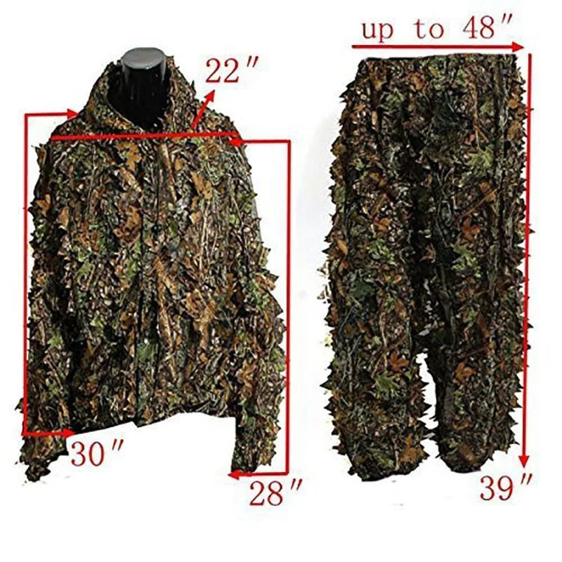 3D Ghillie Suit Tactical Outdoor Camouflage for Jungle Hunts