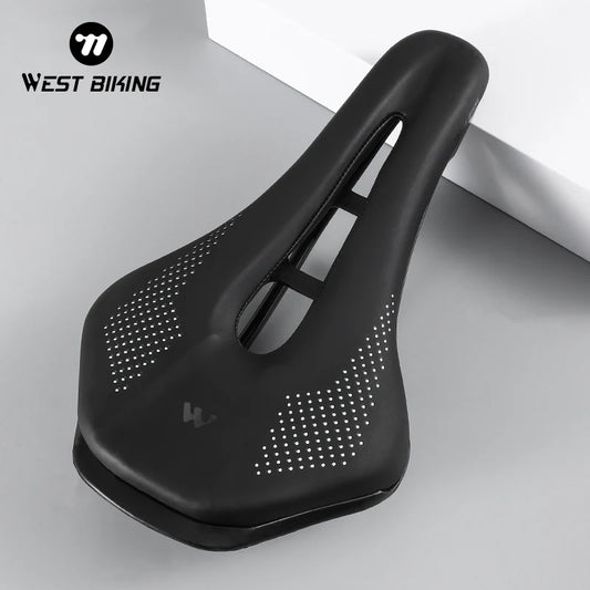 West Biking Road Bike Gel Saddle PU Leather Cushion Ultralight