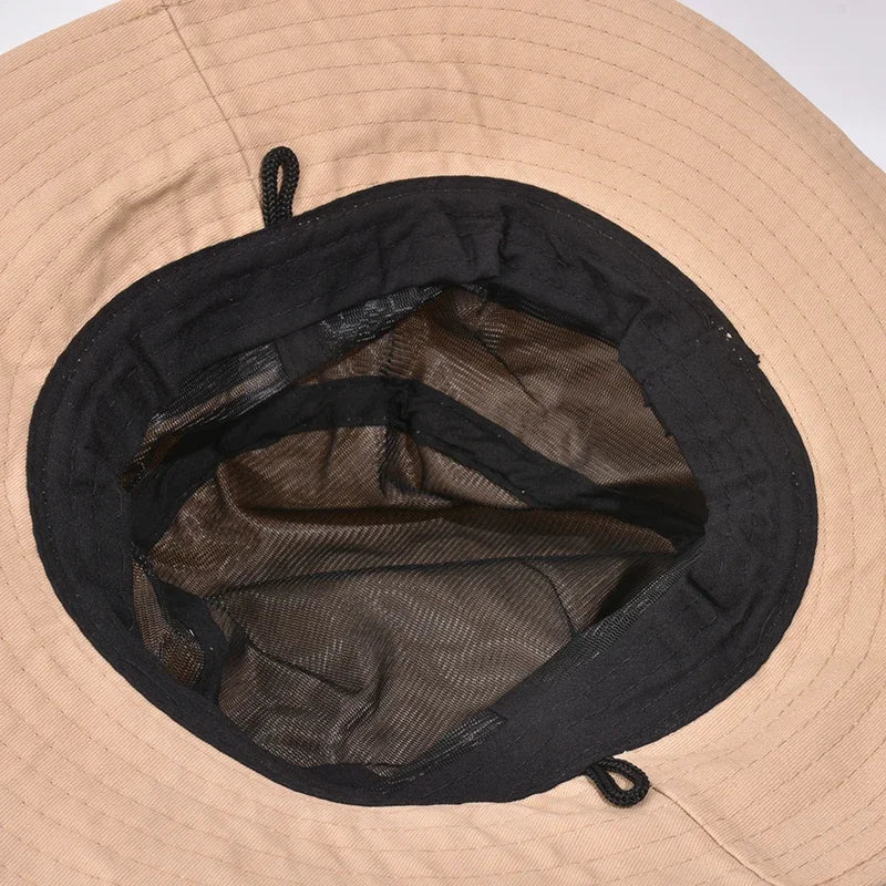 Zhejiang Cotton Solid Bucket Hat With Small Pocket Unisex Cap