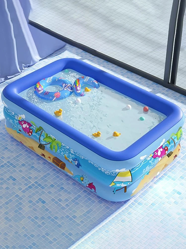 ALLOYSEED Baby Bath Tub PVC Thickening Pool Cartoon Water Play