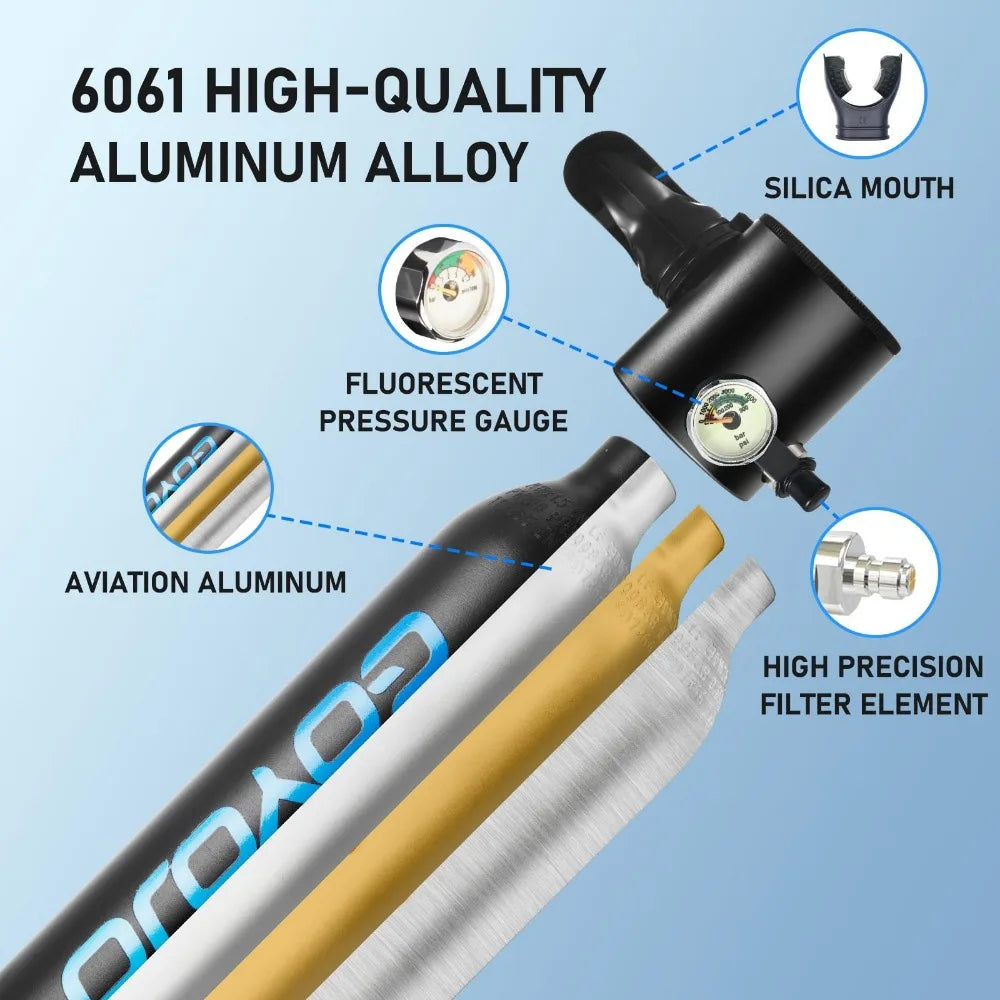 Kaalee Mini Scuba Tank With Pump For Snorkeling