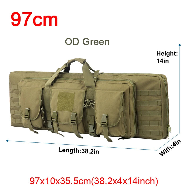 LQARMY Tactical Double Rifle Case with Molle System