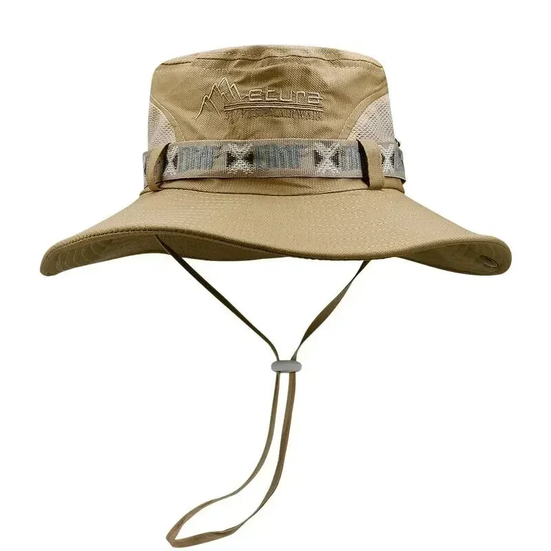 Outdoor UV Protection Bucket Hat For Men Hiking Fishing
