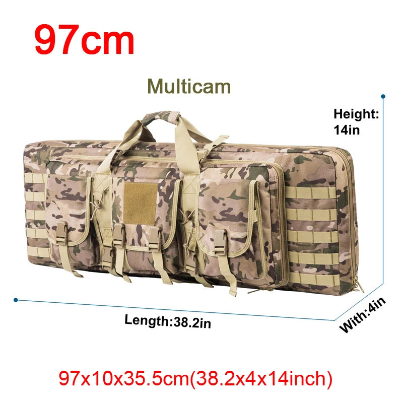 LQARMY Tactical Double Rifle Case with Molle System