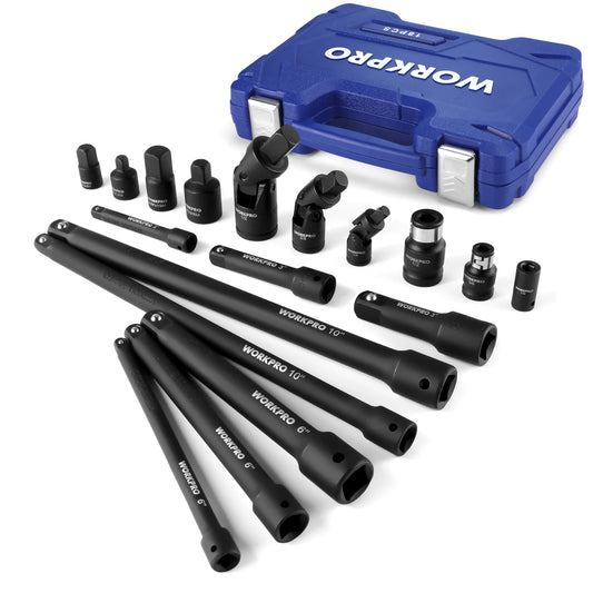 WORKPRO 18-Piece Drive Tool Accessory Set With Socket Adapters