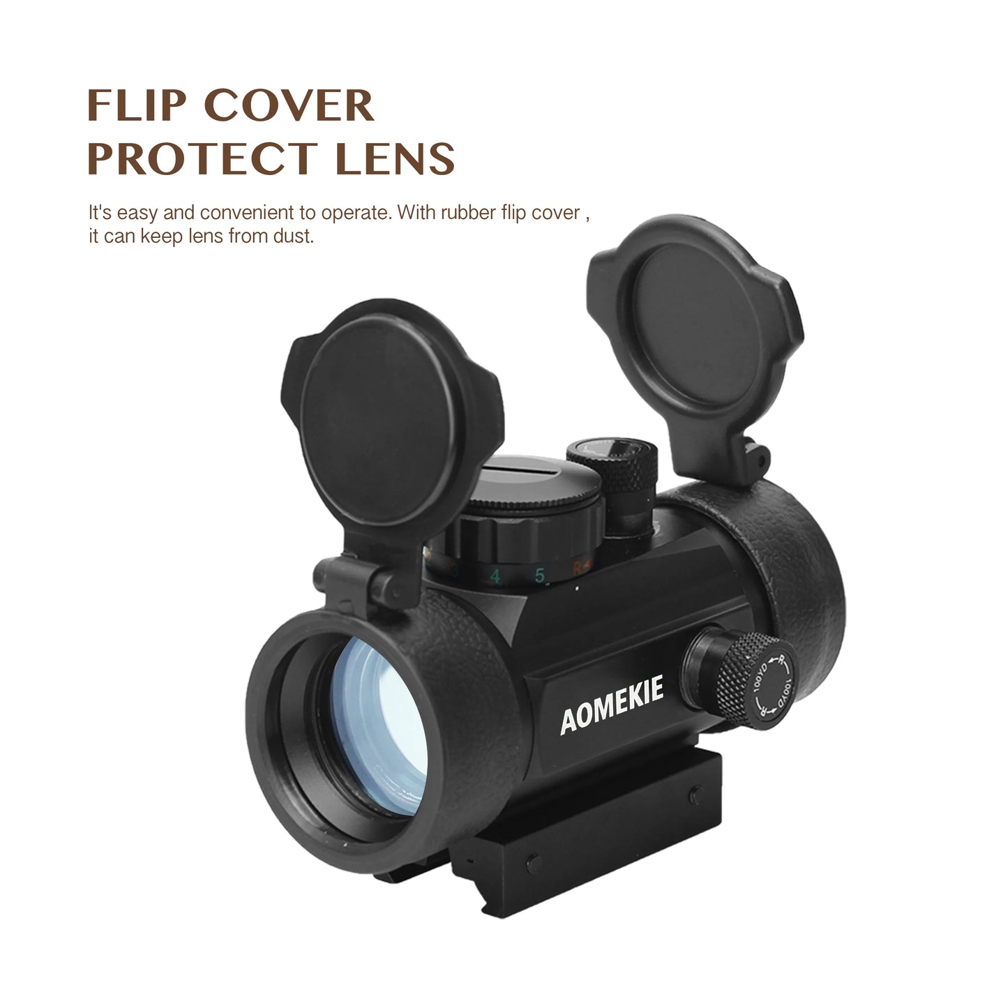 Airsoft Red Dot Sight Reflex Scope 1X Dual Rail Mount