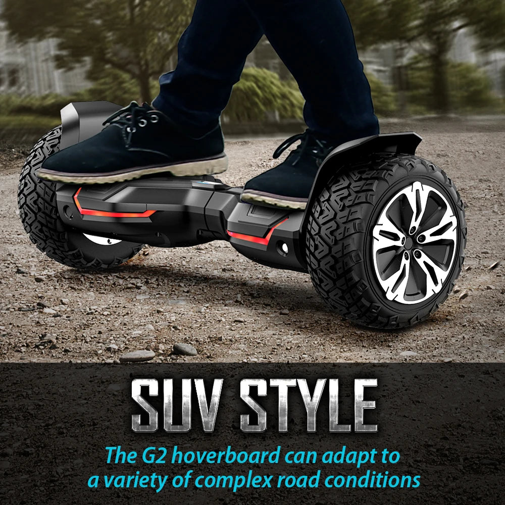 Gyroor All Terrain Hoverboard With Bluetooth Speakers And LED Lights