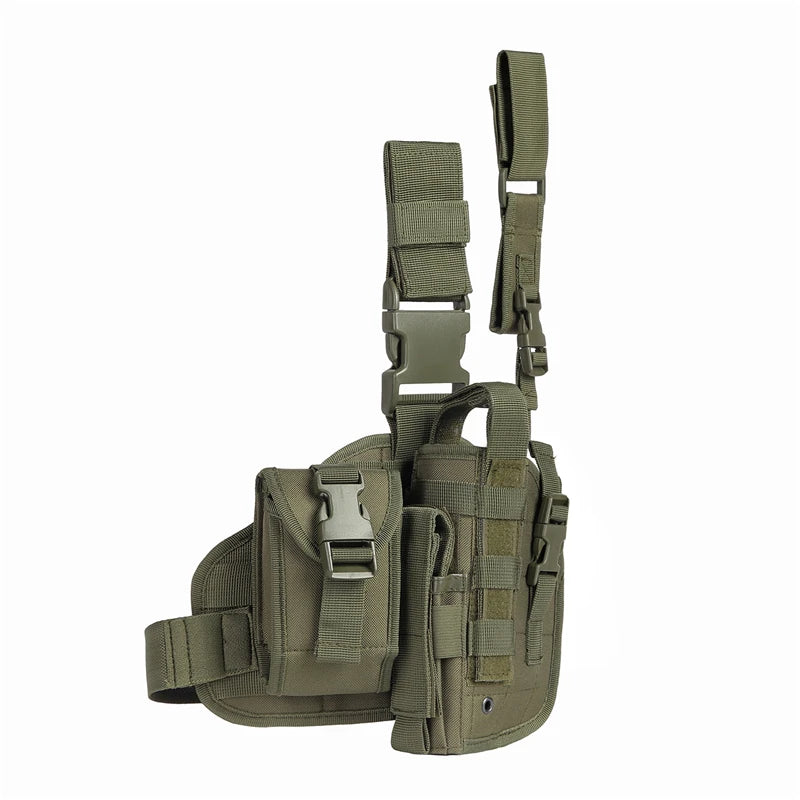 Tactical Leg Gun Holster Nylon Camouflage Right Hand