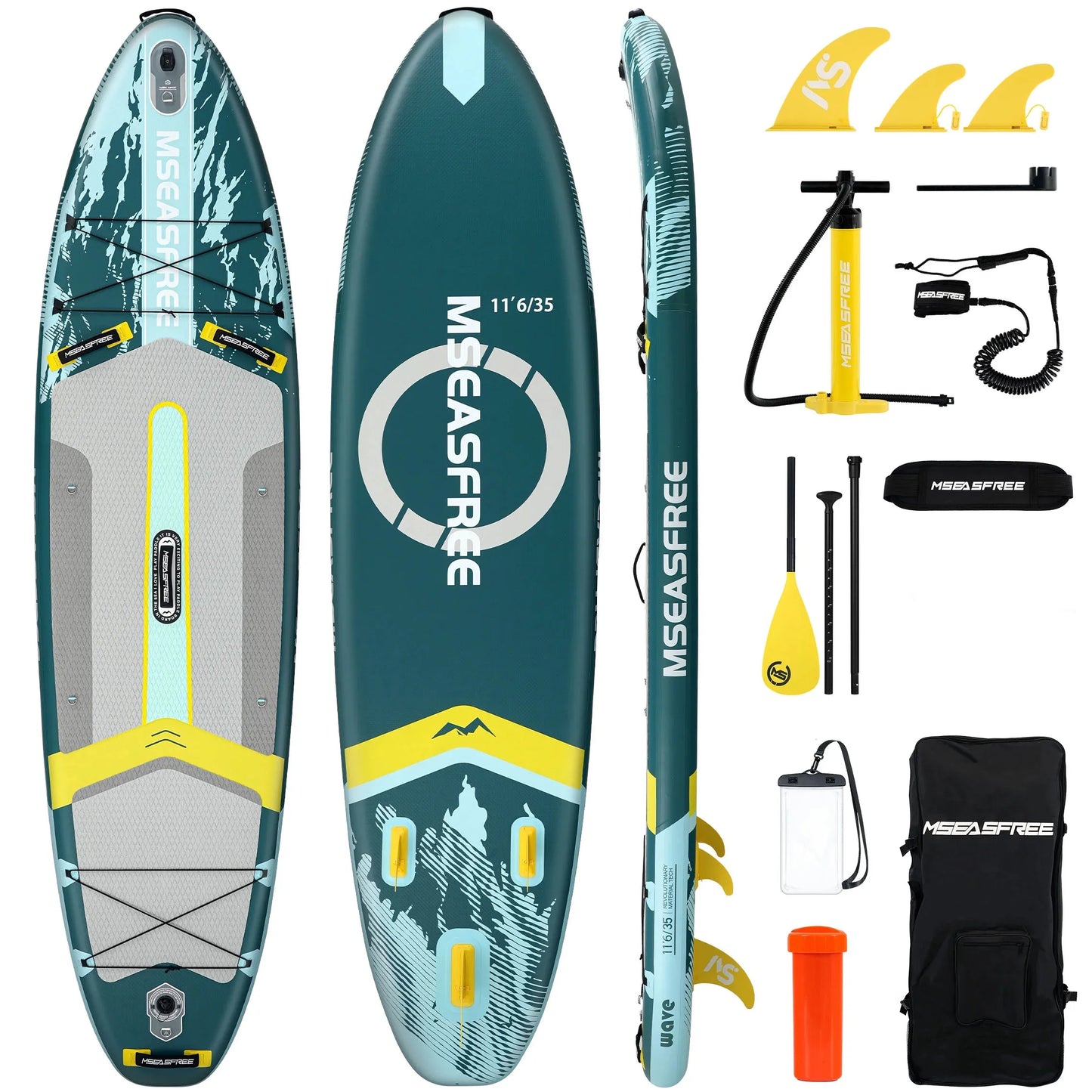 GENREEN Inflatable Stand Up Paddle Board For Youth And Adults