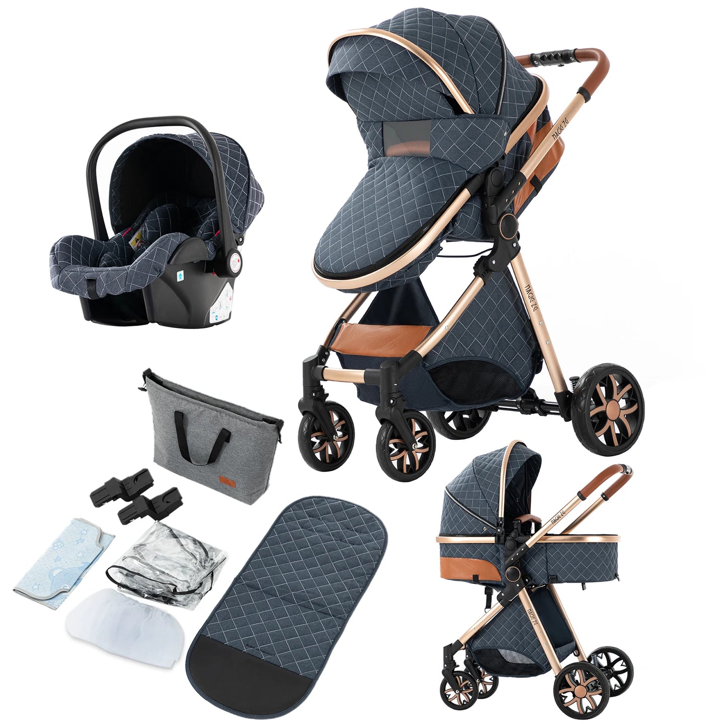 3 In 1 Baby Stroller For Newborns Lightweight Infant Pram