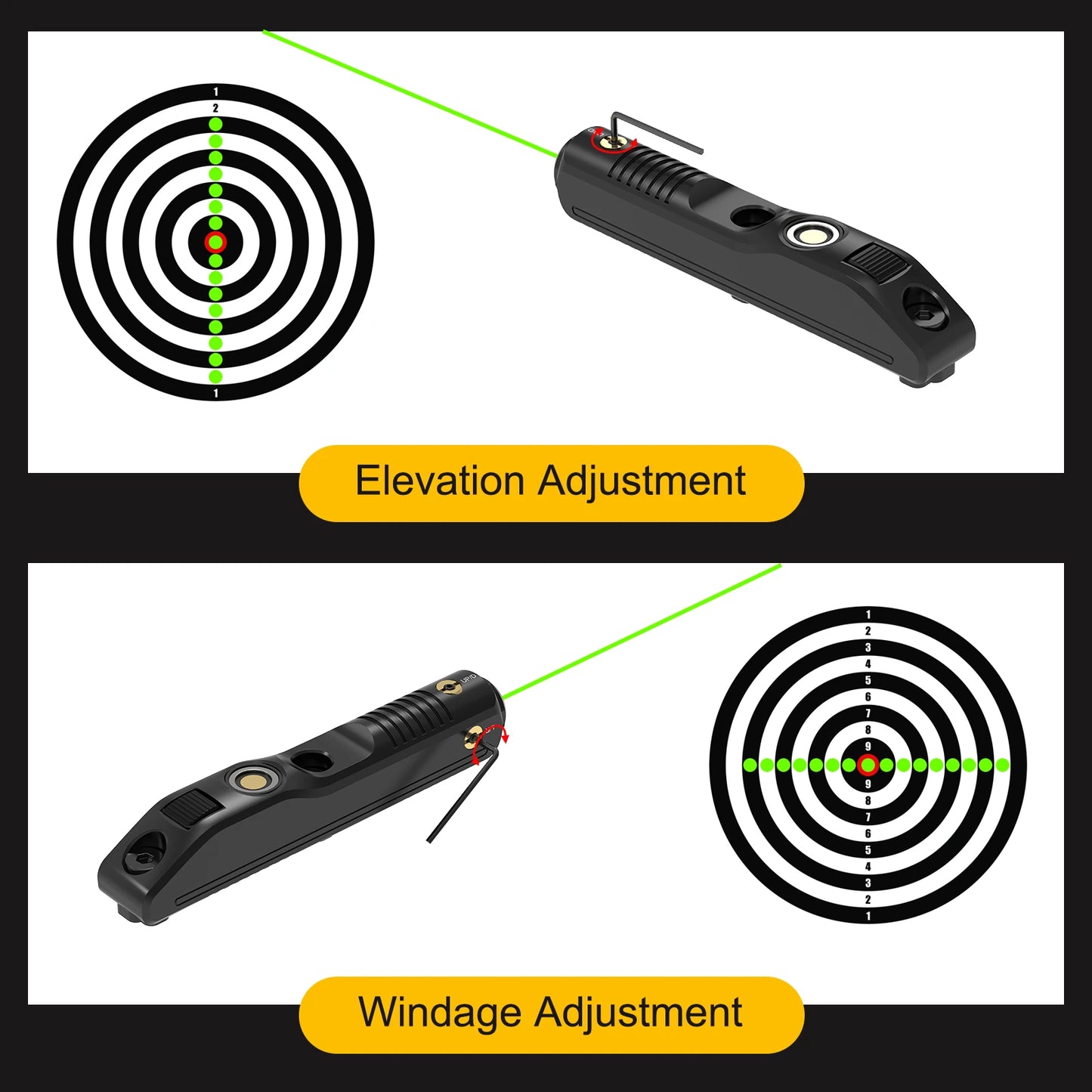 Magnetic Charging Laser Sight For Rifle 2000m Range 4Hr Runtime