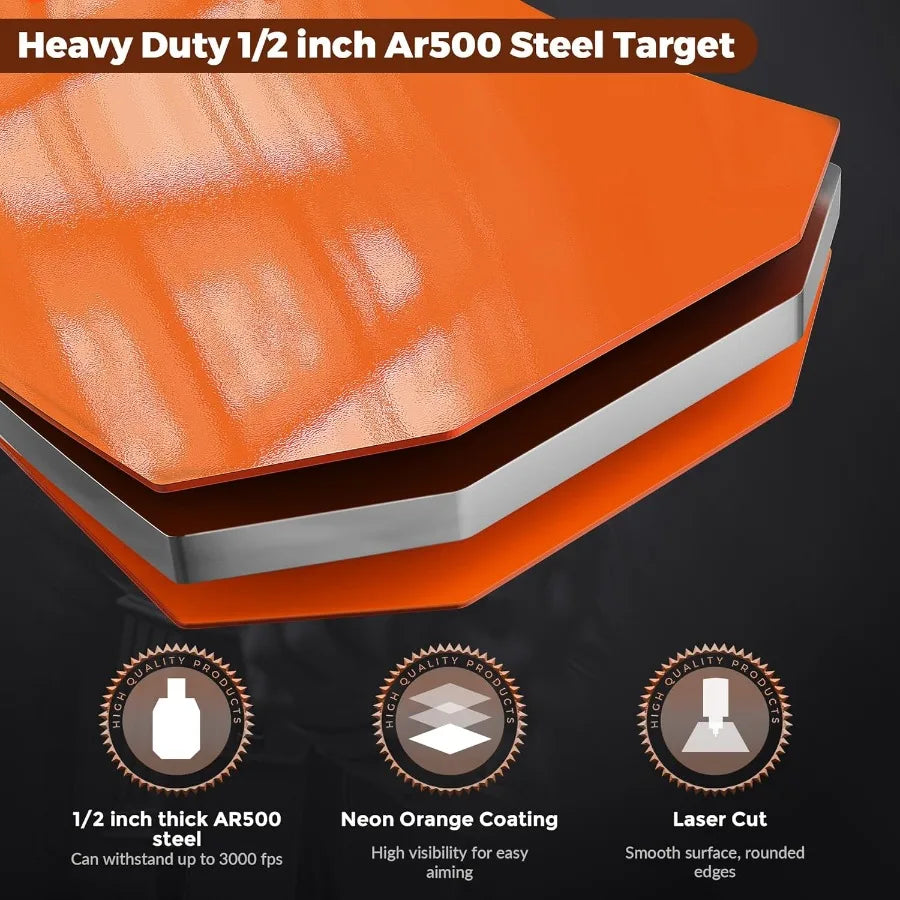 AR 500 Steel Target Silhouette Laser Cut Heavy Duty Plate