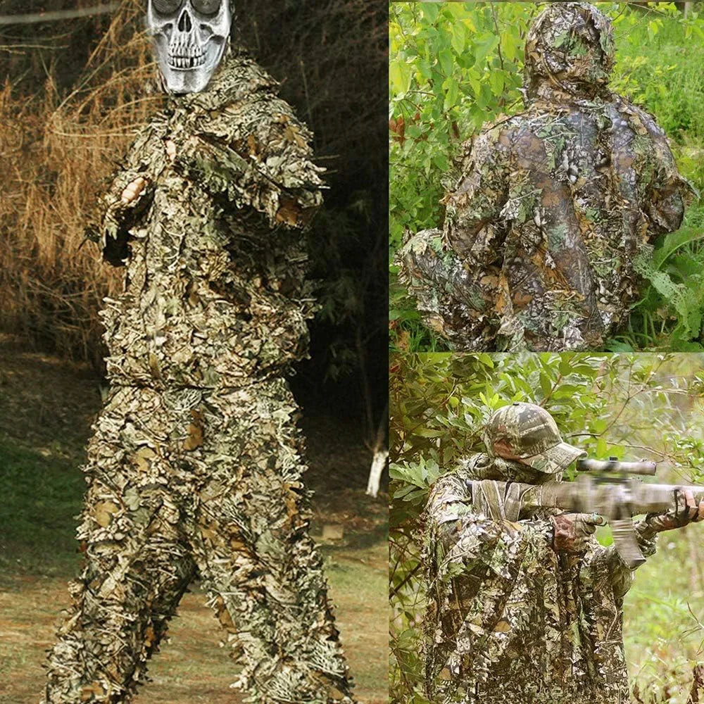 3D Ghillie Suit Tactical Outdoor Camouflage for Jungle Hunts