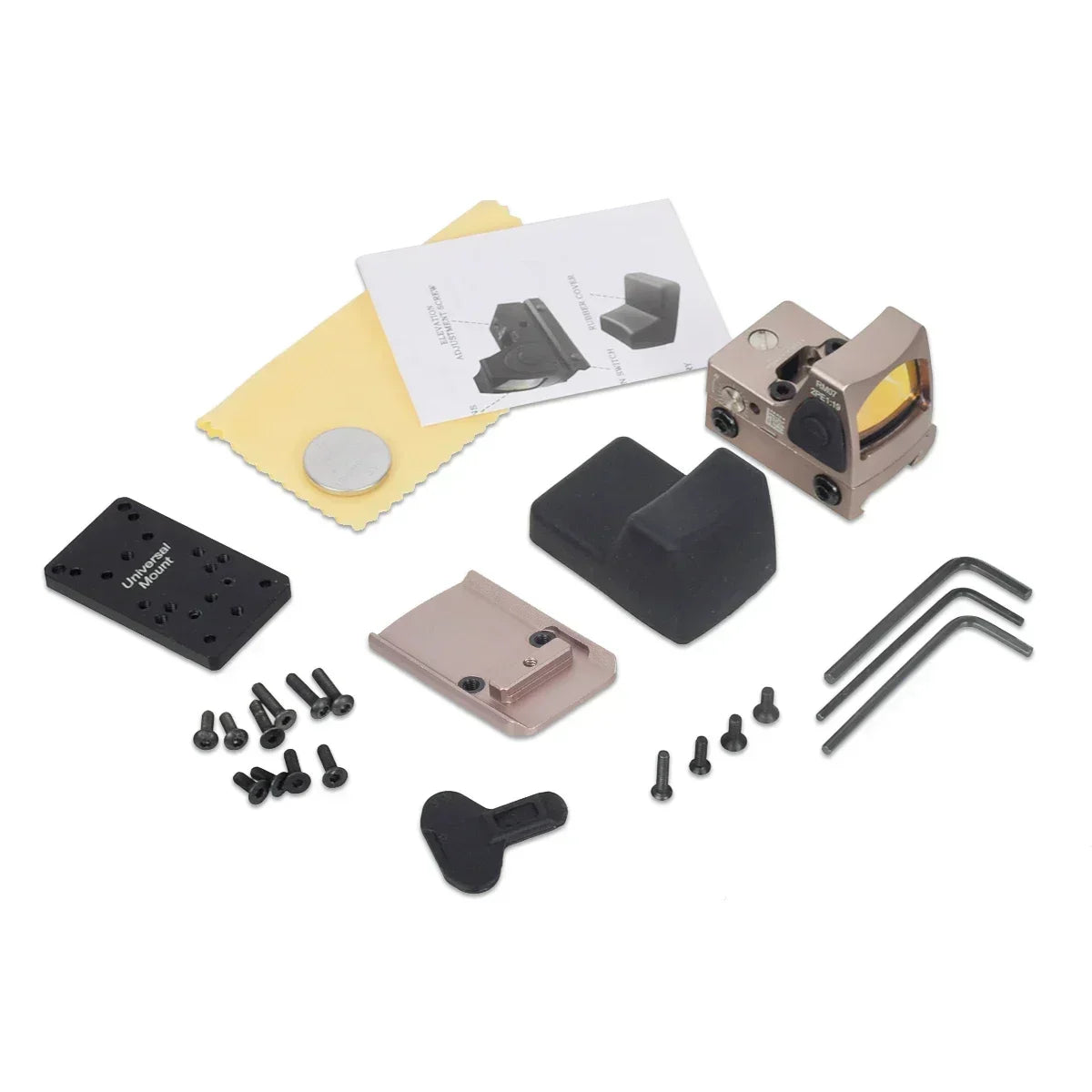 Tactical RM Red Dot Sight Reflex Scope Adjustable Aiming Optical Riflescope Fit 20mm Rail Airsoft Pistol G17 G19 AR15 M4 RM HD