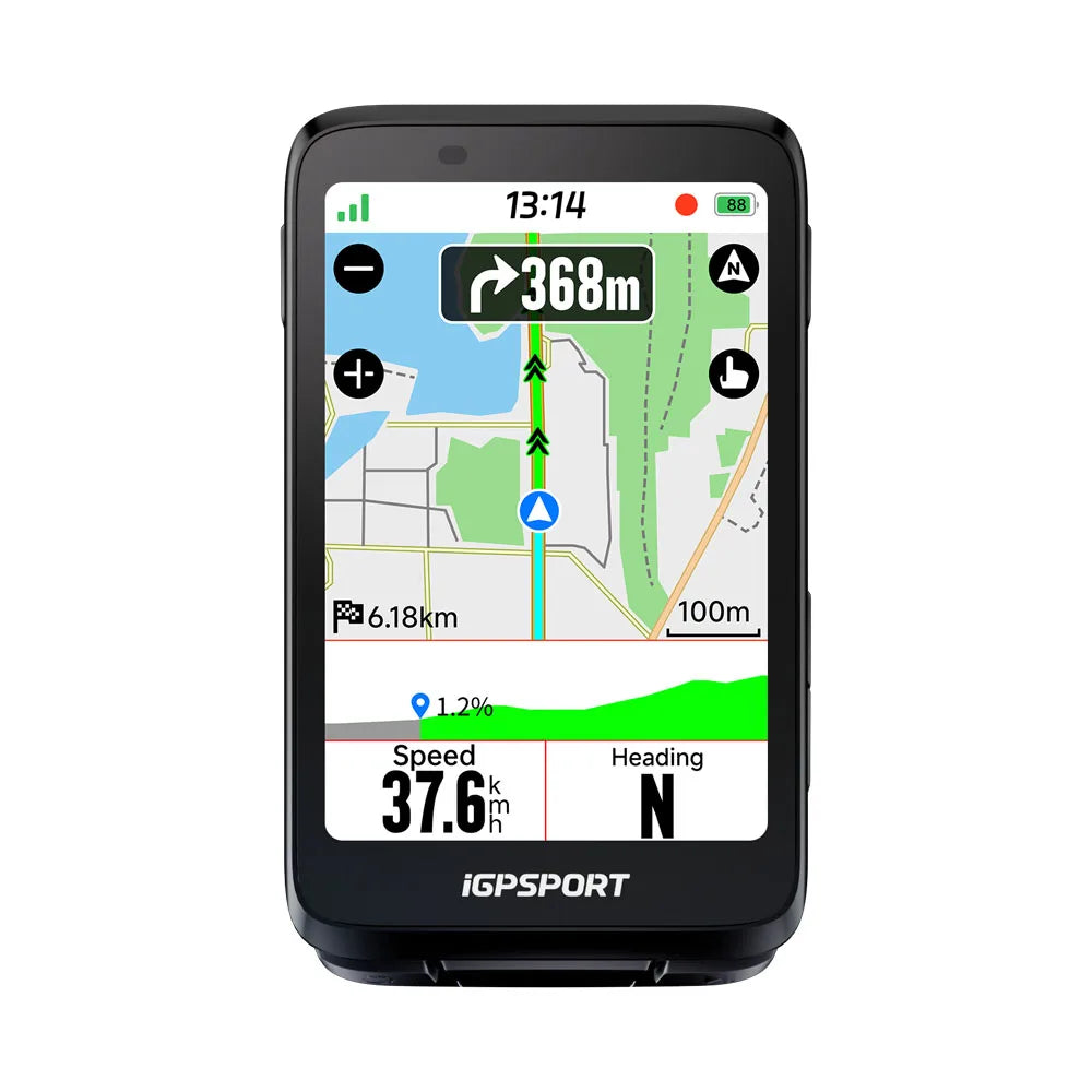 iGPSPORT Bicycle GPS Computer BiNavi Touchscreen Map Navigation 35 Hours Battery Life  IPX7 Waterproof Route Planning
