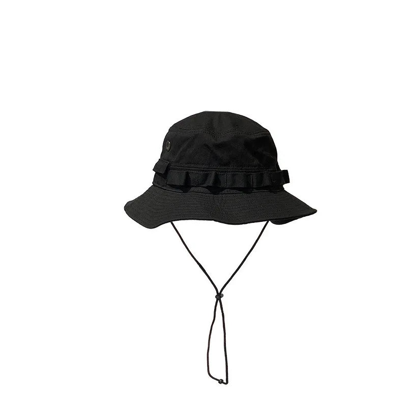 Zhejiang Cotton Solid Bucket Hat With Small Pocket Unisex Cap