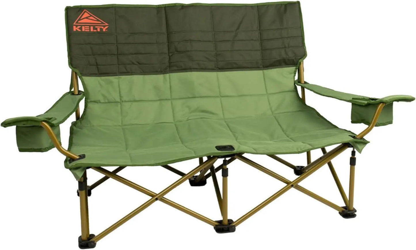 Two-Person Low Folding Camp Chair Heavy Duty For Beach Tailgating