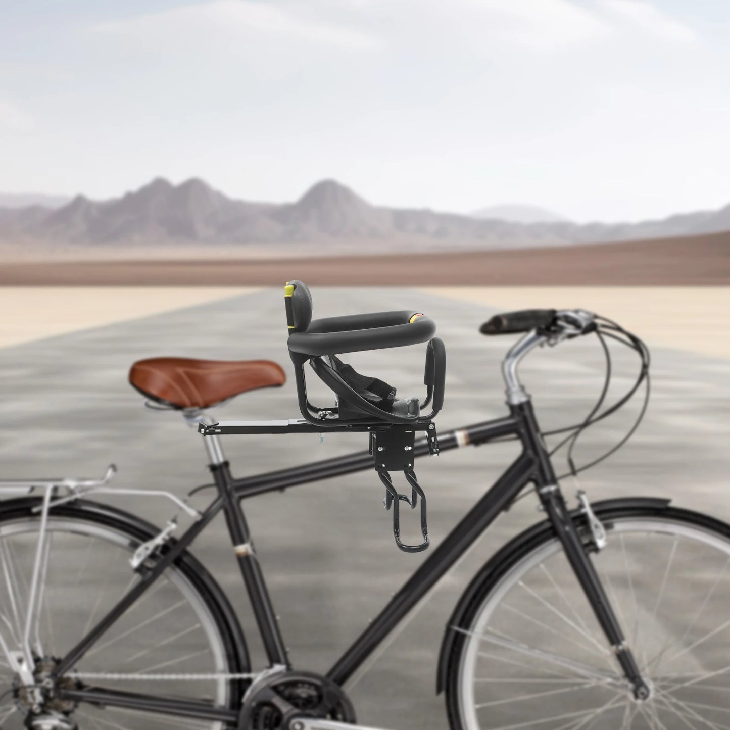 CNCEST Child Bike Seat Front Mounted Adjustable Safety Seat For Mountain Bikes