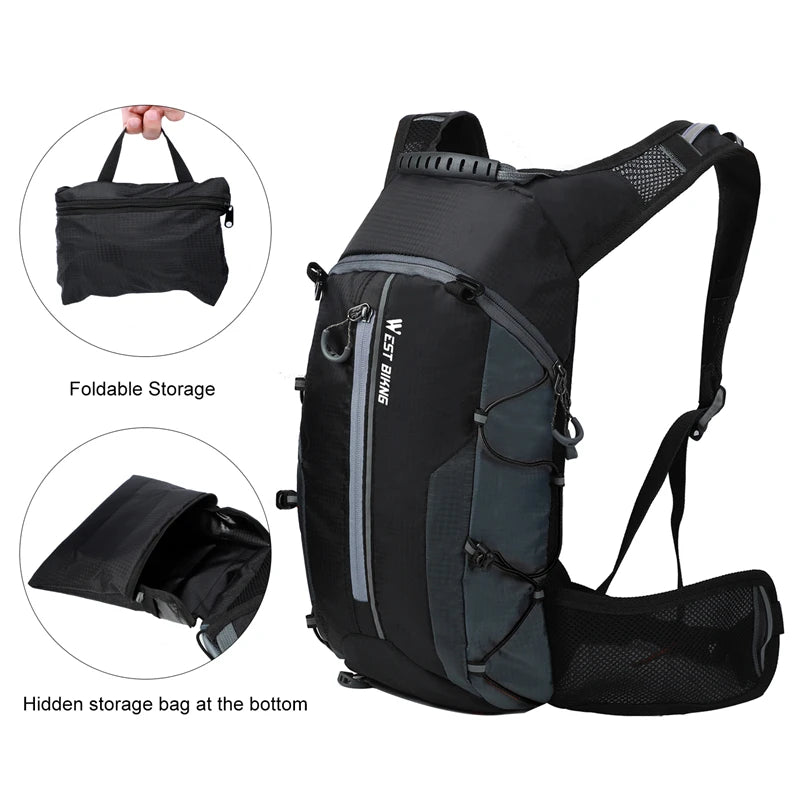West Biking Water Repellent Hydration Backpack For Hiking Cycling