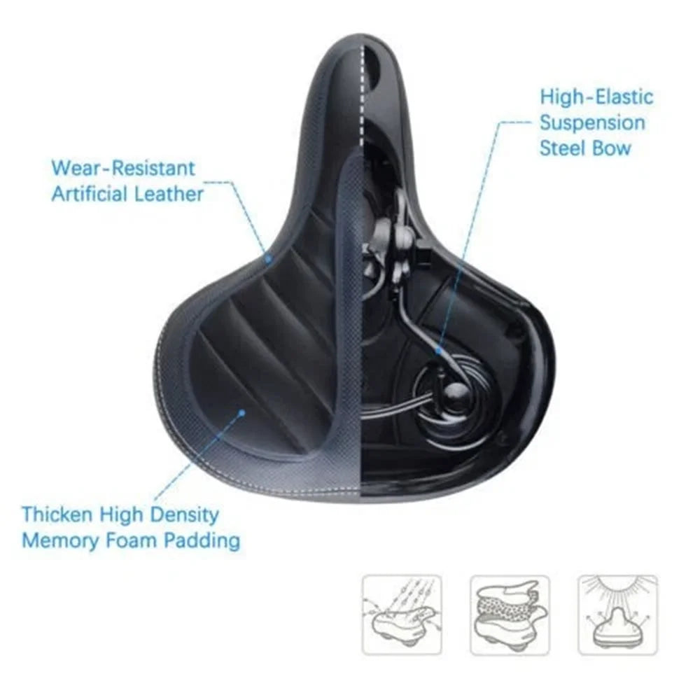 Hign-concerned MTB Bike Saddle PU Waterproof Cushion Ergonomic