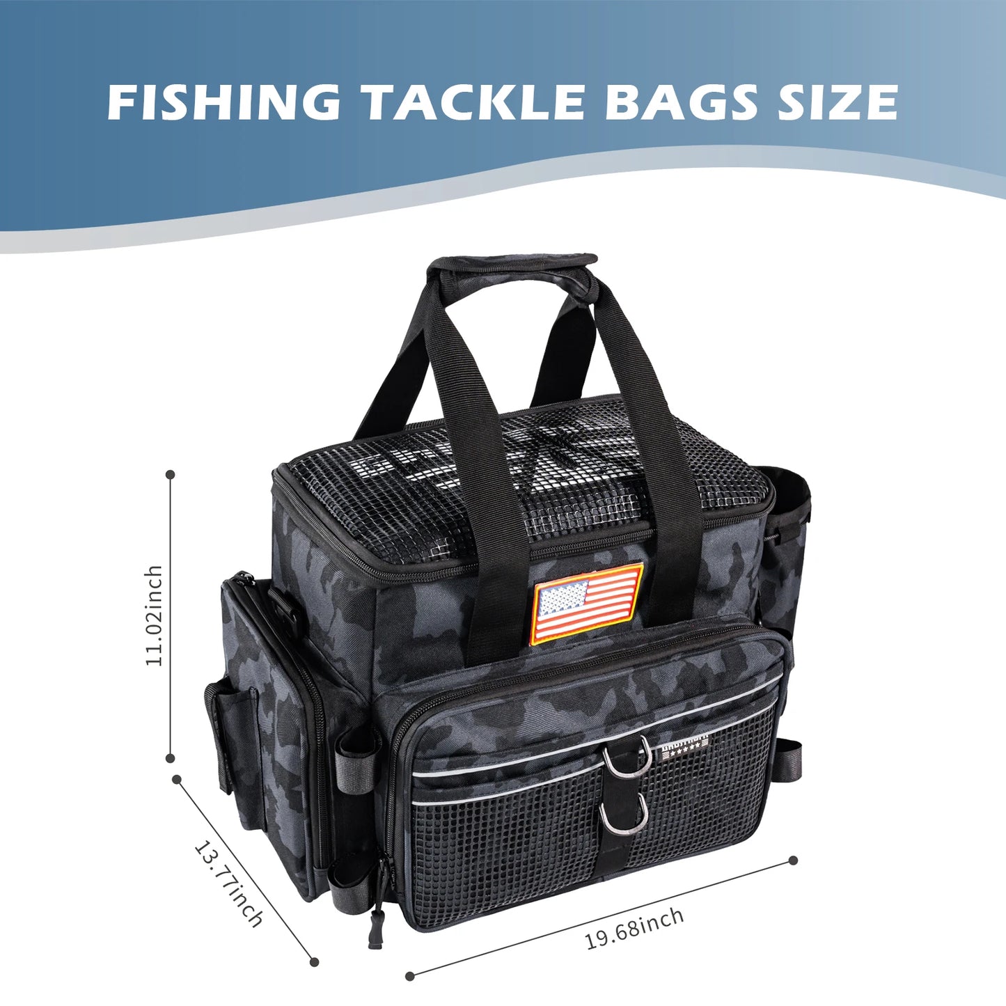 Salt Water Resistant Tackle Box Bag For Fishing Gear